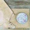 Mats Leatherette Gold Floral set of 6