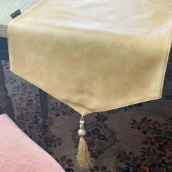 Mats Leatherette Gold Floral set of 6