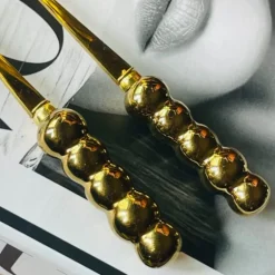 Metallic Teaspoons & Forks Gold (set of 13)