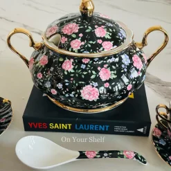 Midnight Bloom Soup Set (23 Piece)