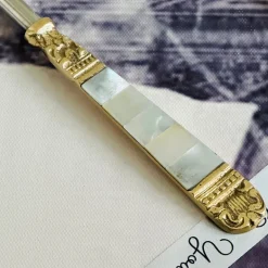 Mother Of Pearl Gold Serving Gravy (set of two)