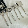 Mother Of Pearl Serving Cultery In Silver (Set Of Six)