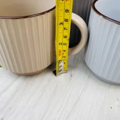 Mug Solid Dark Gray With Ridges (Single Piece)