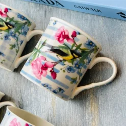 Mugs Blue Bird Oriental Garden (set of four)