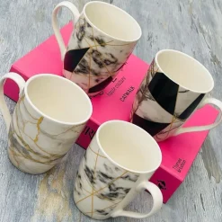 Mugs Marble Grey Set of Four