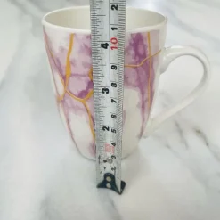 Mugs Pink Marble set of Four