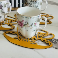 Mustard Cup Charms Coasters (Set Of 2)