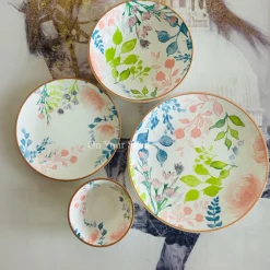 Pastel Bloom Harmony Dinnerware Set (24 Piece Plate Set)