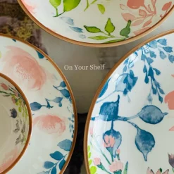 Pastel Bloom Harmony Dinnerware Set (24 Piece Plate Set)