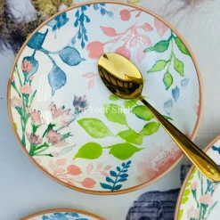 Pastel Bloom Harmony Dinnerware Set (24 Piece Plate Set)