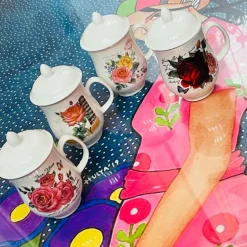 Peaches Red Rose With A Lid (single mug)