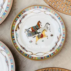 Persian Horses Plate Set (18 Piece Plate Set)