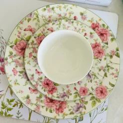 18 Piece Plate Set Floral Gardens