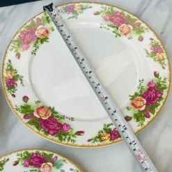 18 Piece Plate Set Old Country Roses