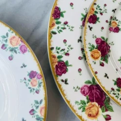 18 Piece Plate Set Twinkle Roses