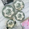 18 Piece Plate Set Windmill Green