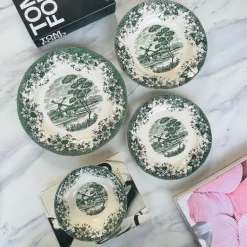 18 Piece Plate Set Windmill Green