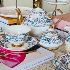 24 Piece Tea Set - Secret Garden Evergreen