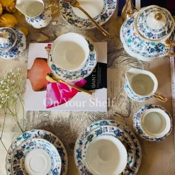 24 Piece Tea Set - Secret Garden Evergreen