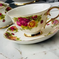 24 Piece Tea Set Old Country Rose