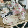 24 Piece Tea Set Secret Garden Pink Rose
