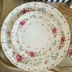 24 Piece Tea Set Secret Garden Pink Rose
