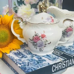 24 Piece Tea Set Summer Butterfly Floral