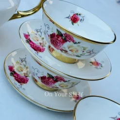 Pink & White Rose Soup Set (20 Piece Soup Set)