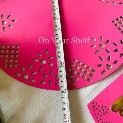 Pink Leather Mat Charger 14"
