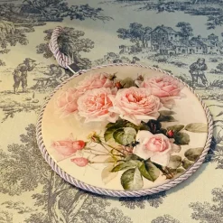 Pink Rose Casserole Coaster (6.5 Inches)