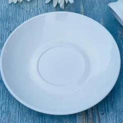 Plain White Luxury (set of six cups and saucers)