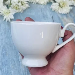 Plain White Luxury (set of six cups and saucers)
