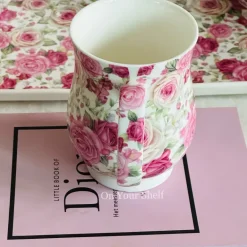 Pretty In Pink (six mugs, one teapot, one tray)