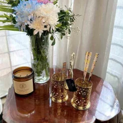 Queen Anne Cutlery Holder Gold