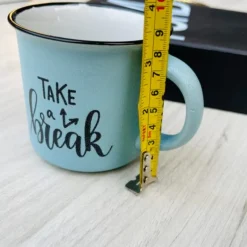 Quotation Mug “Take A Break” In Blue (Single Piece)