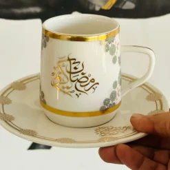 Ramazan Kareem Cup & Saucer (Set Of Six)
