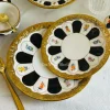 Regal Bloom Dinnerware Set (24 Piece Plate Set)