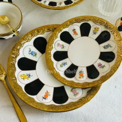 Regal Bloom Dinnerware Set (24 Piece Plate Set)