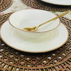 Regal Essence: White and Gold Classic Collection - Dessert Bowl (single piece)