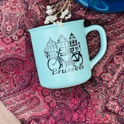 Retro Camp Mug “Brussels” In Blue (single piece)