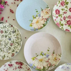 Rosette Garden (Set Of 8 Quarter Plates)