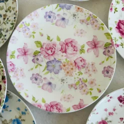 Rosette Garden (Set Of 8 Quarter Plates)