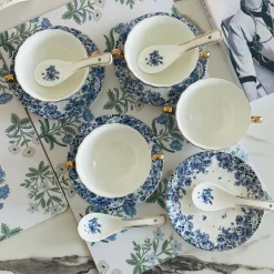Secret Garden Blue (23 Piece Soup Set)