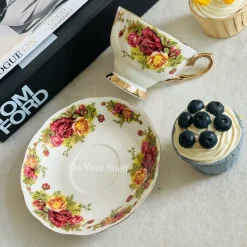 Secret Garden Old Country Rose (Set Of Six Tea Cups & Saucers)