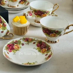 Secret Garden Old Country Rose (Set Of Six Tea Cups & Saucers)
