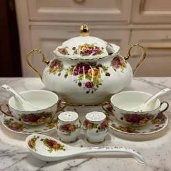 Secret Garden Red Rose Soup Set (23 Piece)
