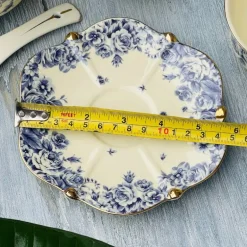 Secret Garden Soup Set Porcelain Blue Rose
