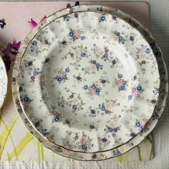 Secret Garden Spring Floral Gold Handle (75 piece dinner set for 8)