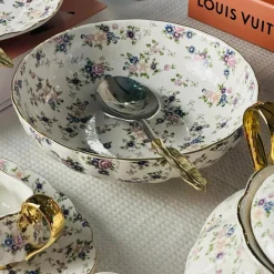 Secret Garden Spring Floral Gold Handle (75 piece dinner set)