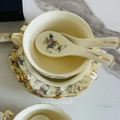 Secret Garden Spring Floral Soup Set Porcelain (23 piece)
